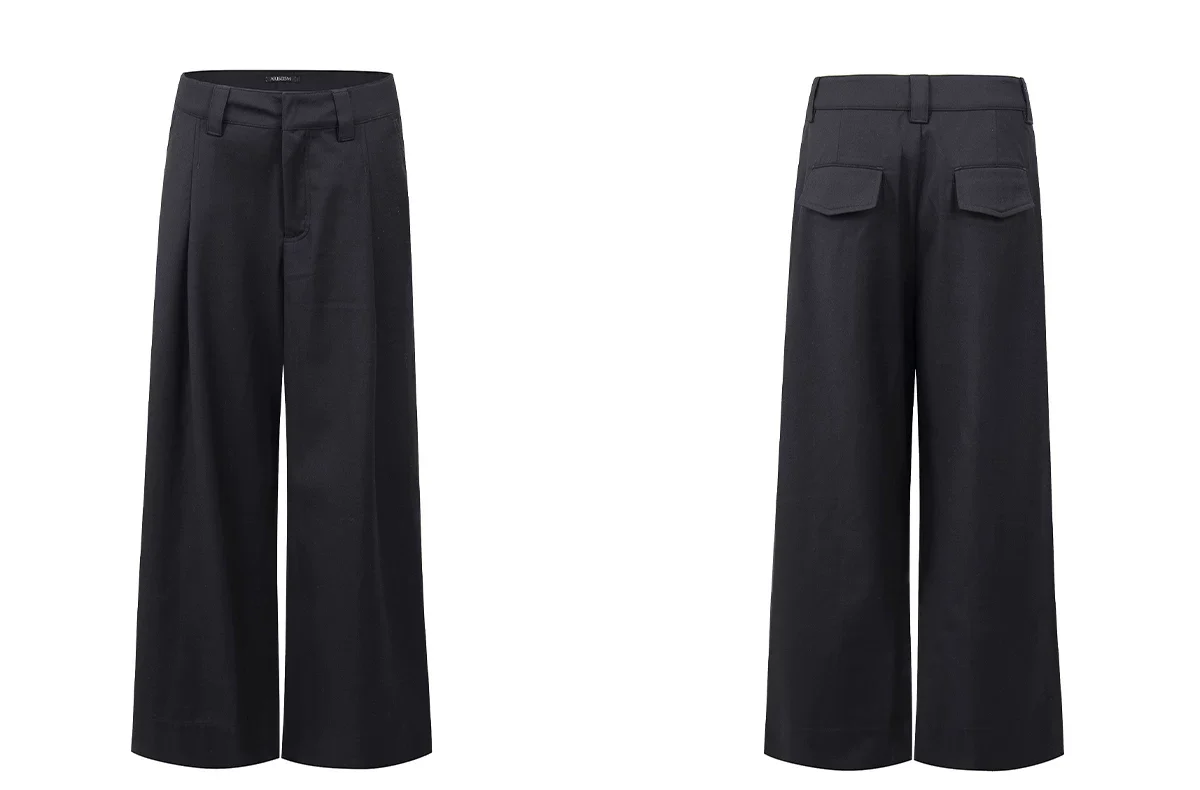 Retro Loose Wide-Leg Suit Pants - Image 4