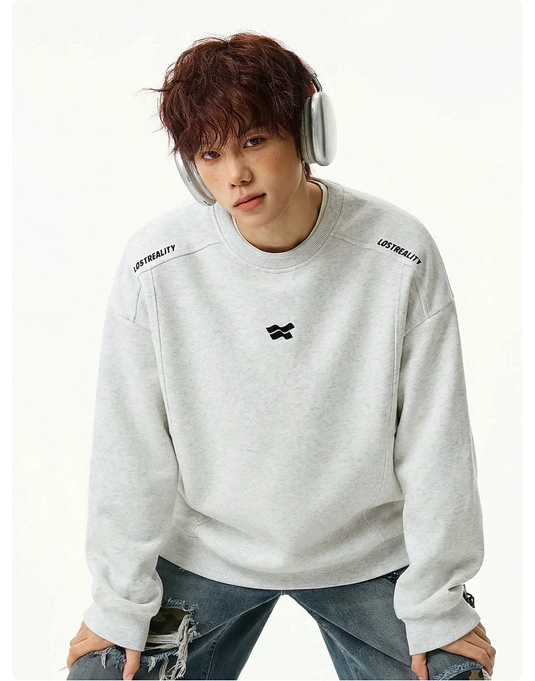 Retro Minimalist Crew Neck Sweatshirt - Image 7