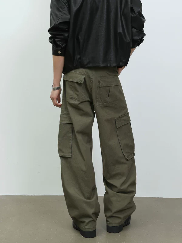 Multi-Pocket Wide-Leg Cargo Pants - Image 4