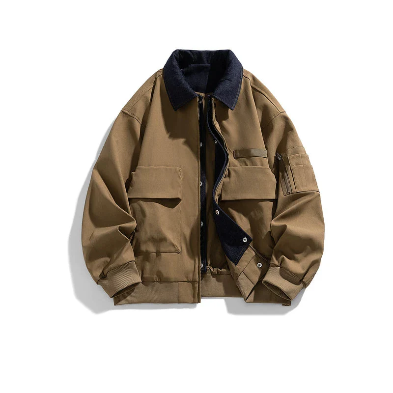 Retro Multi-Pocket Workwear Jacket - Image 2