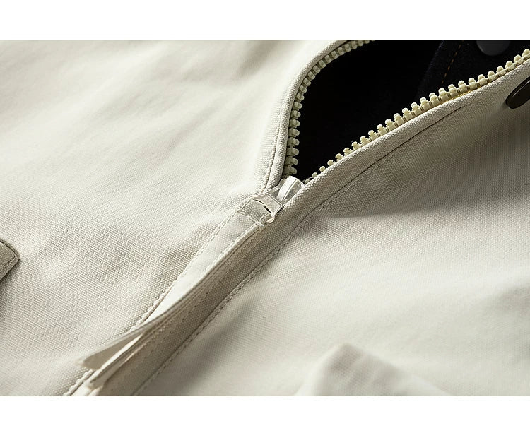 Retro Multi-Pocket Workwear Jacket - Image 9