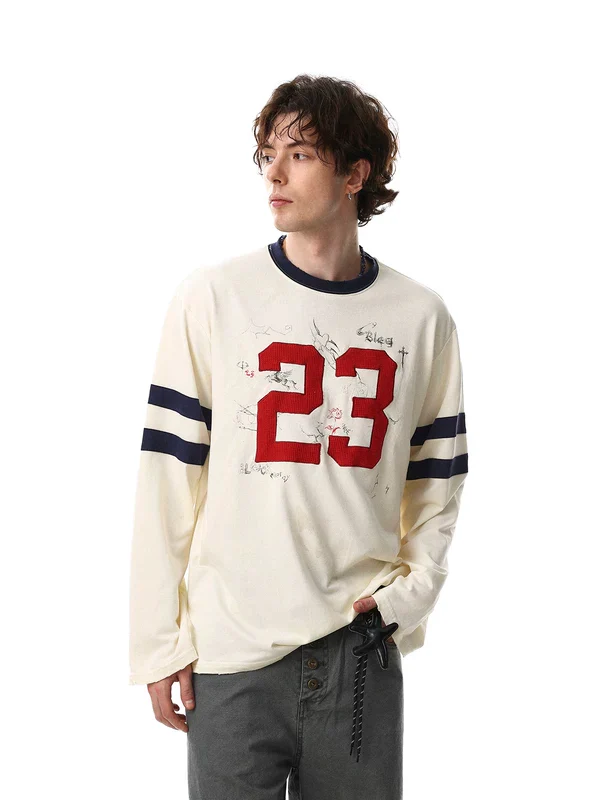 Retro Number 23 Long-Sleeve Pullover - Image 3