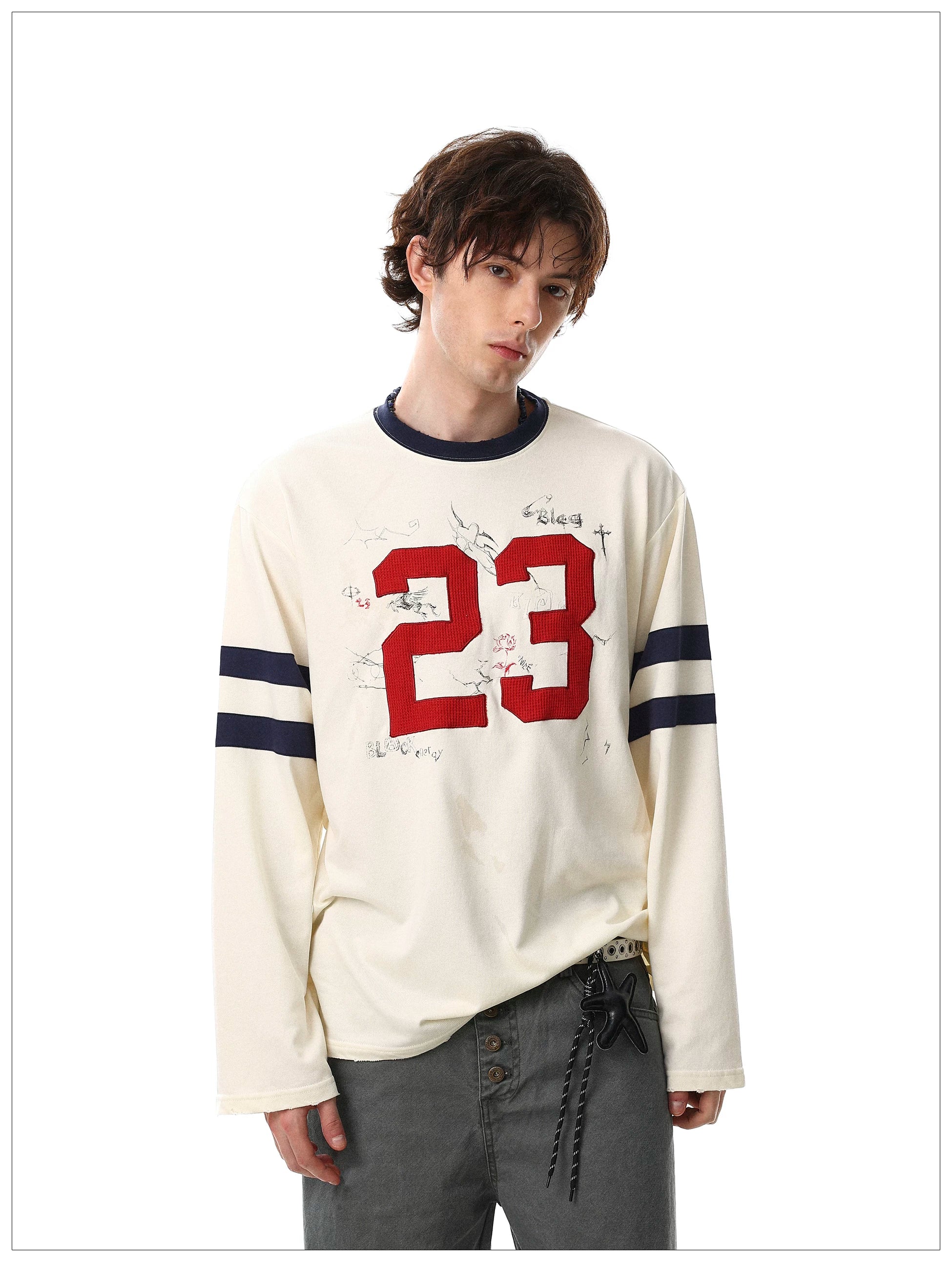 Retro Number 23 Long-Sleeve Pullover - Image 5