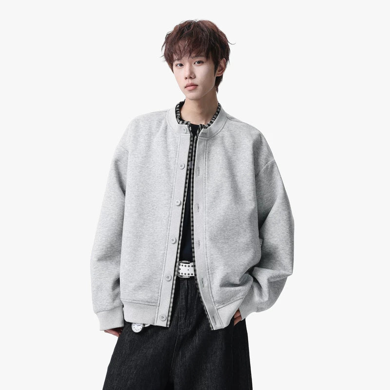 Plaid Layered Button Jacket