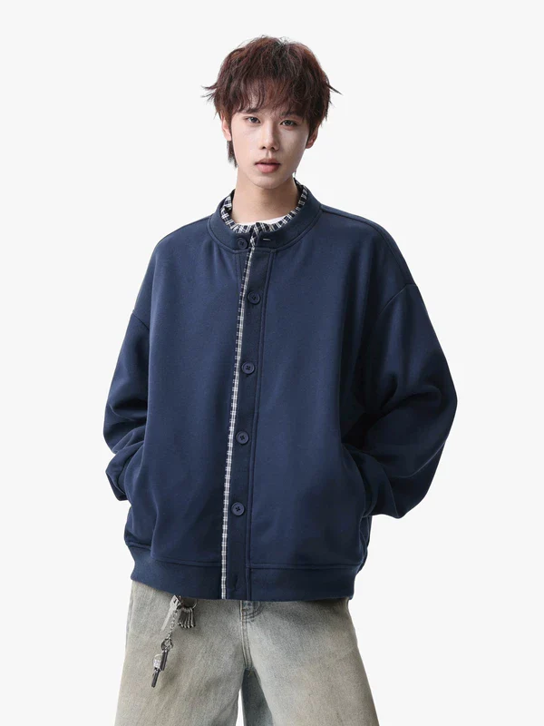 Plaid Layered Button Jacket - Image 2