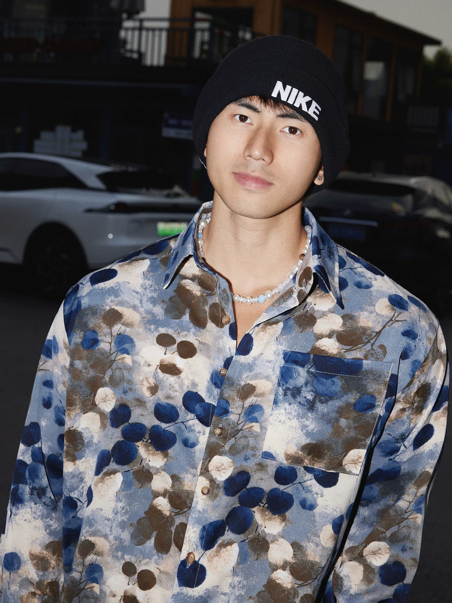 Retro Print Long-Sleeve Button Shirt - Image 6