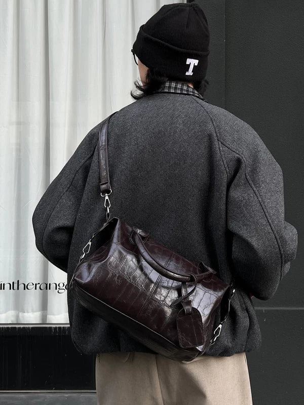 PU Leather Large-Capacity Tote Bag