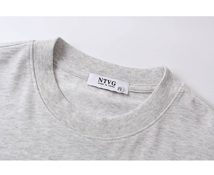 Retro Script Print Oversized T-Shirt - Image 4