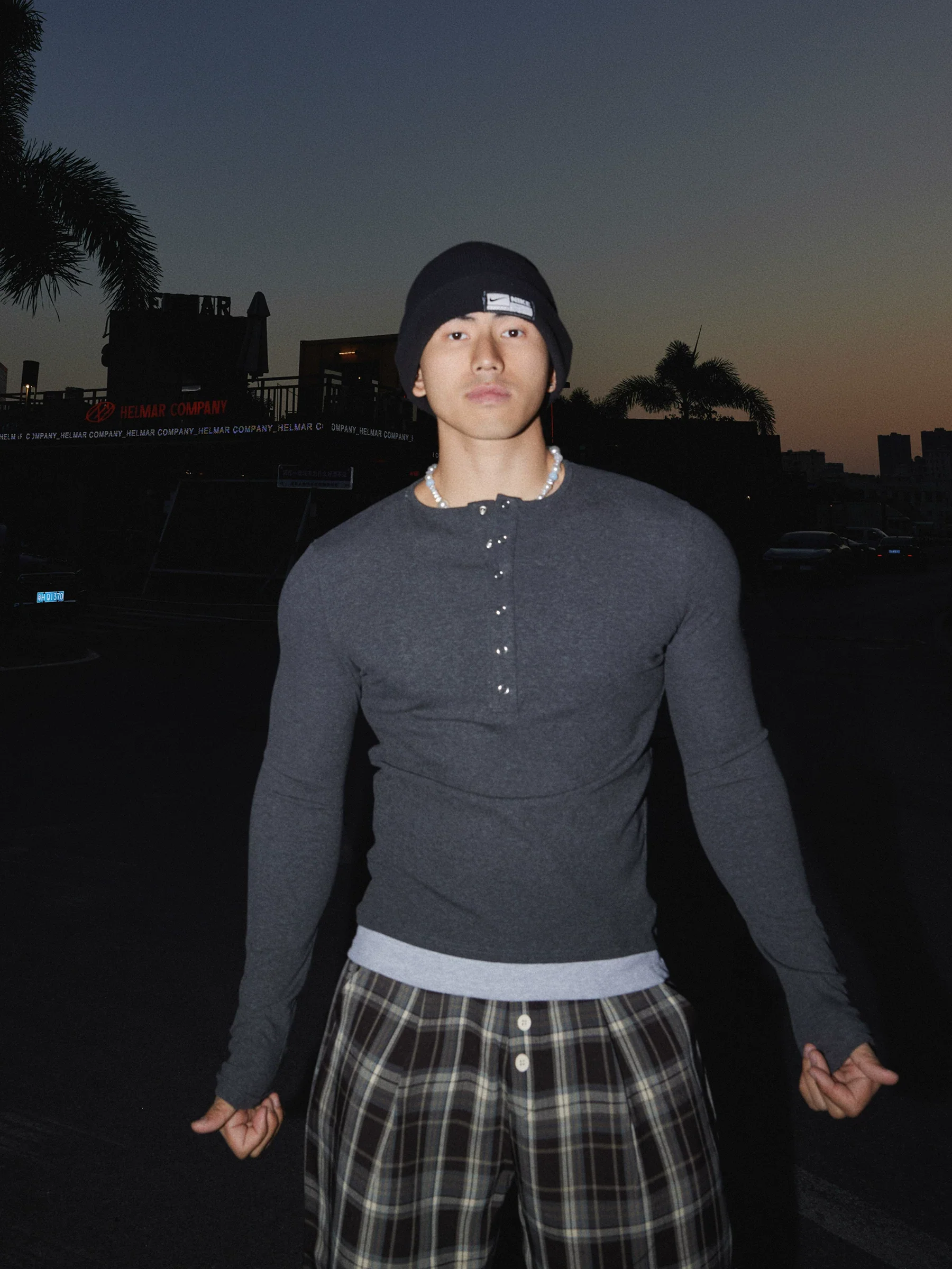 Retro Slim Fit Henley Long Sleeve T-Shirt - Image 5