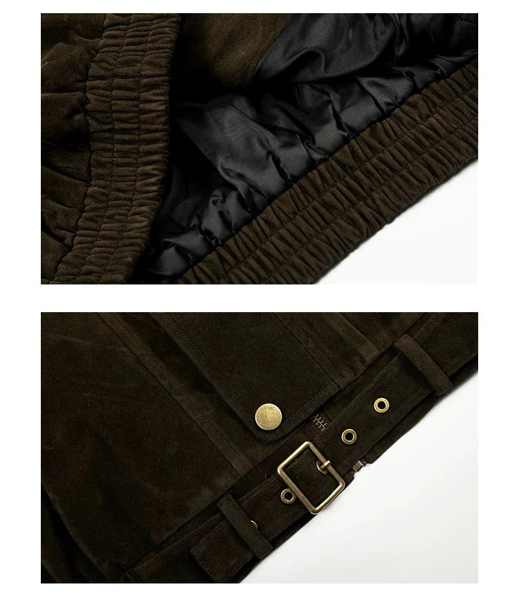 Retro Stand Collar Zip-Up Jacket - Image 10