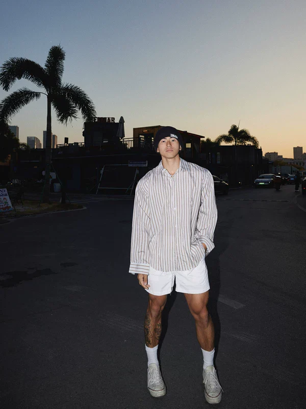 Striped Long Sleeve Button-Up Shirt - Image 5