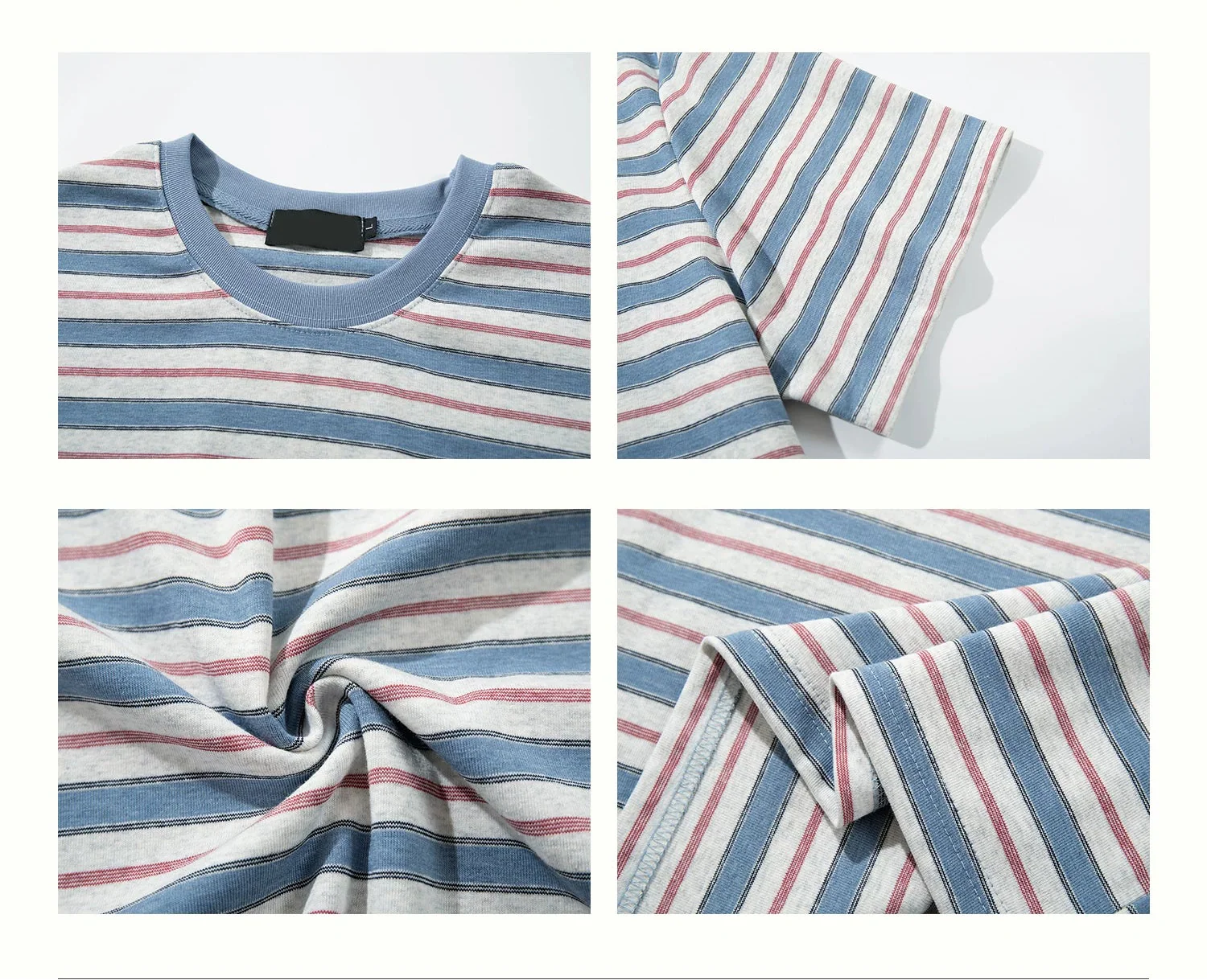 Retro Striped Short-Sleeve Loose T-Shirt - Image 8