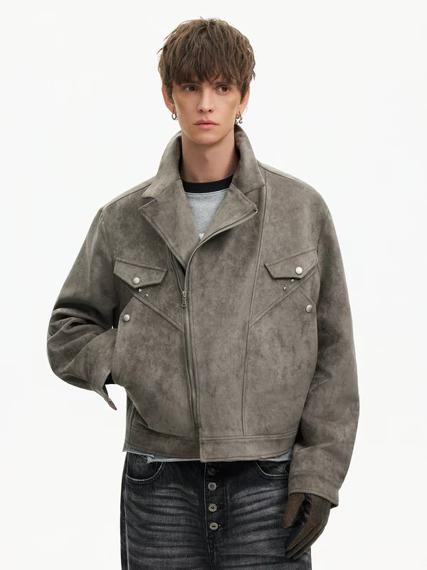 Retro Studded Suede Western Jacket - Image 4