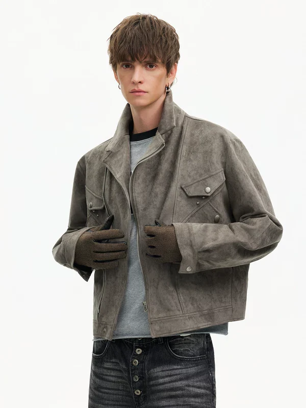 Retro Studded Suede Western Jacket - Image 5