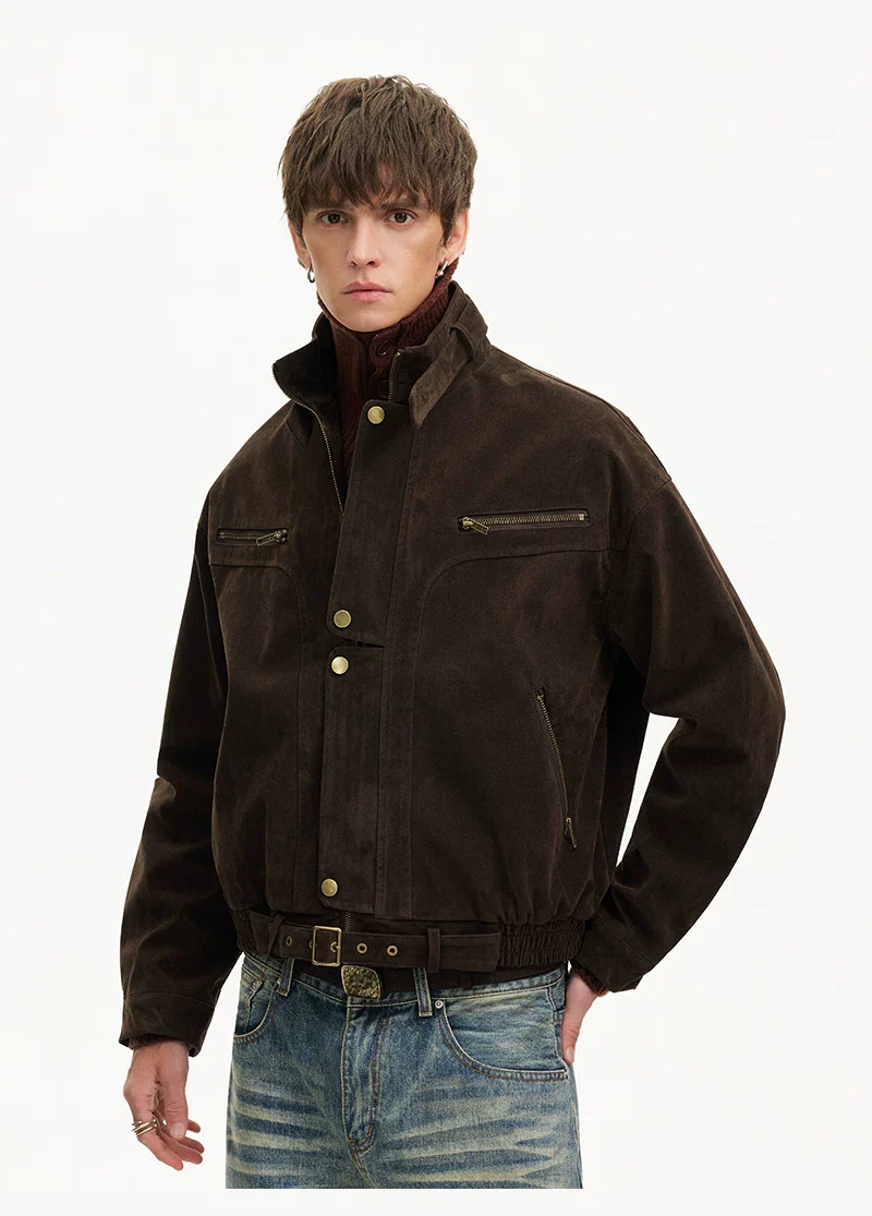 Retro Suede Flight Jacket - Image 5