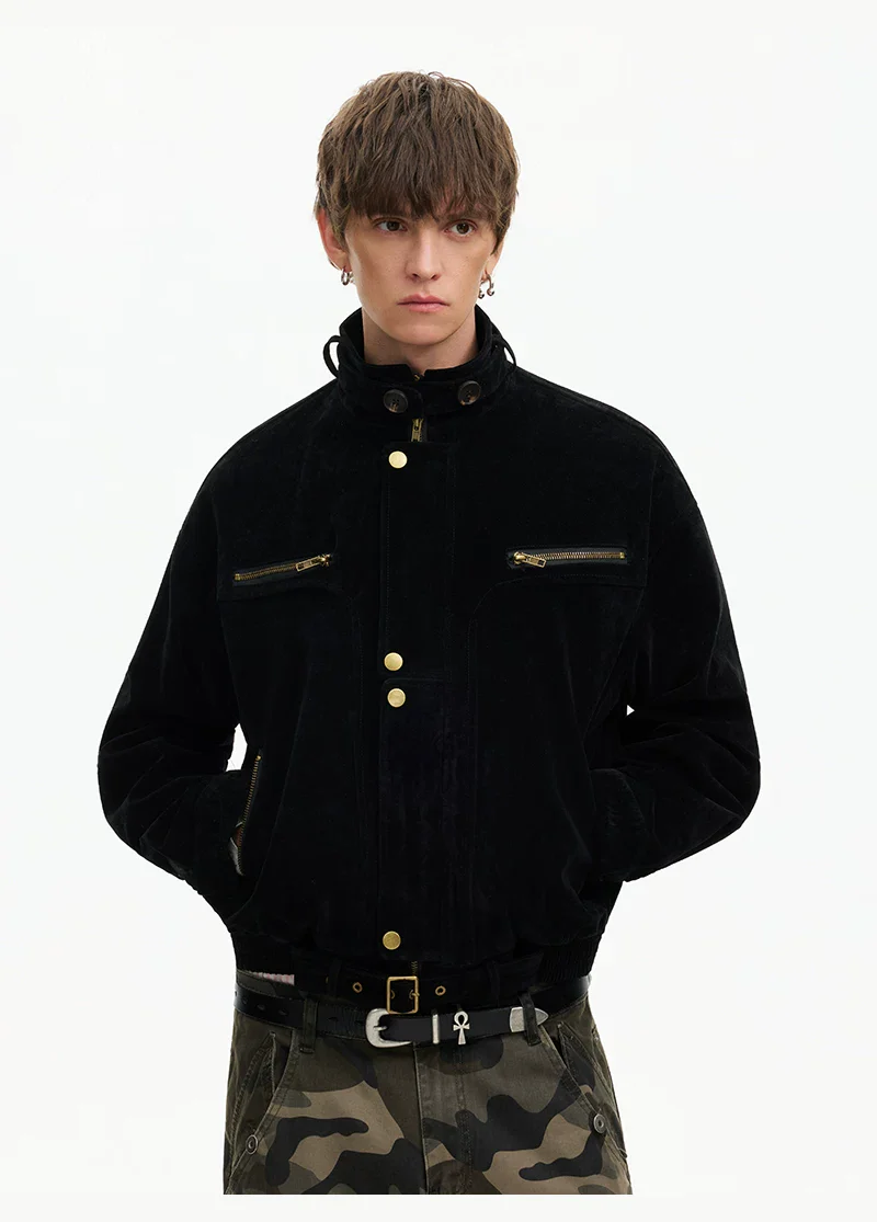 Retro Suede Flight Jacket - Image 6
