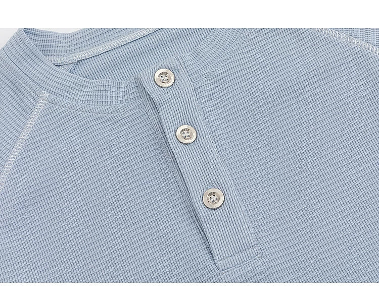 Textured Henley Long-Sleeve Sweatshirt - Image 13