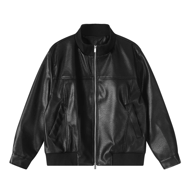 Retro Textured Leather Pilot Jacket - Image 7