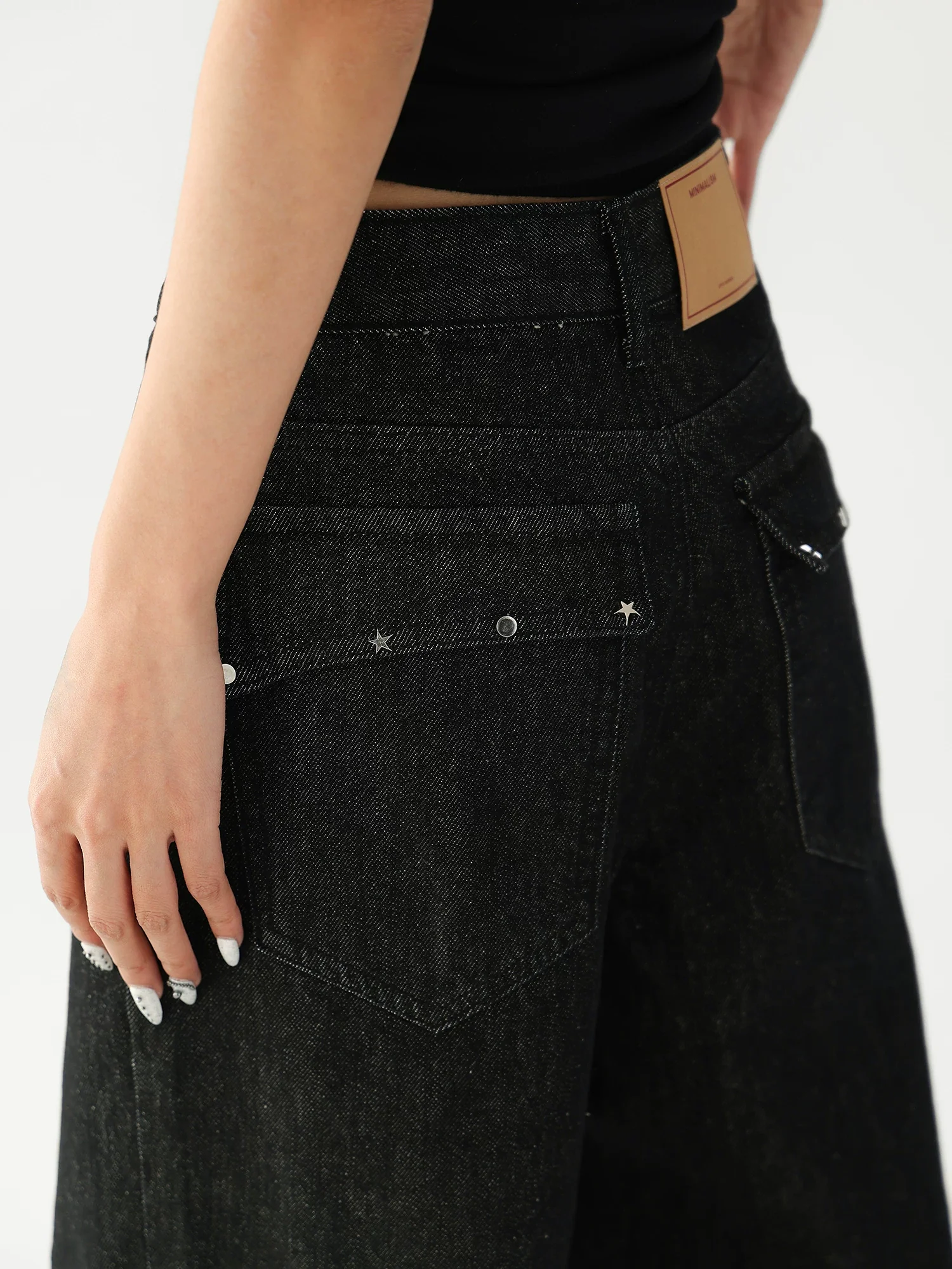 Retro Washed High-Waisted Wide Leg Jeans - Image 8