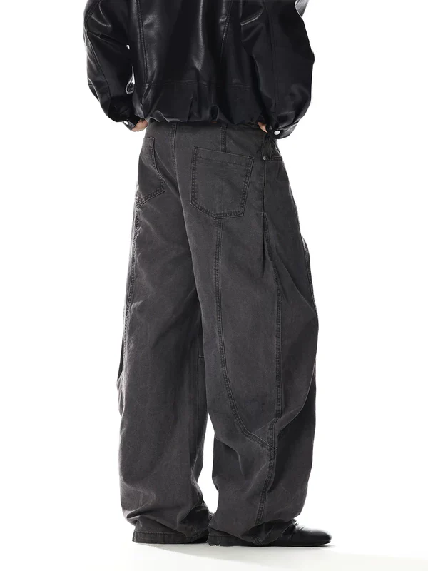 Retro Wide Leg Multi Button Jeans - Image 4