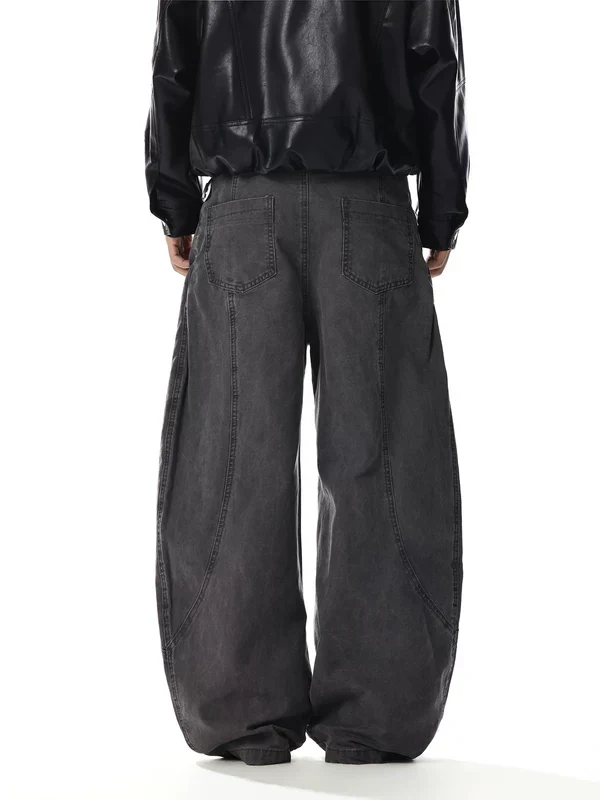 Retro Wide Leg Multi Button Jeans - Image 5