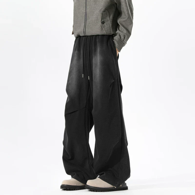 Retro Wide Leg Pleated Casual Pants - Image 4