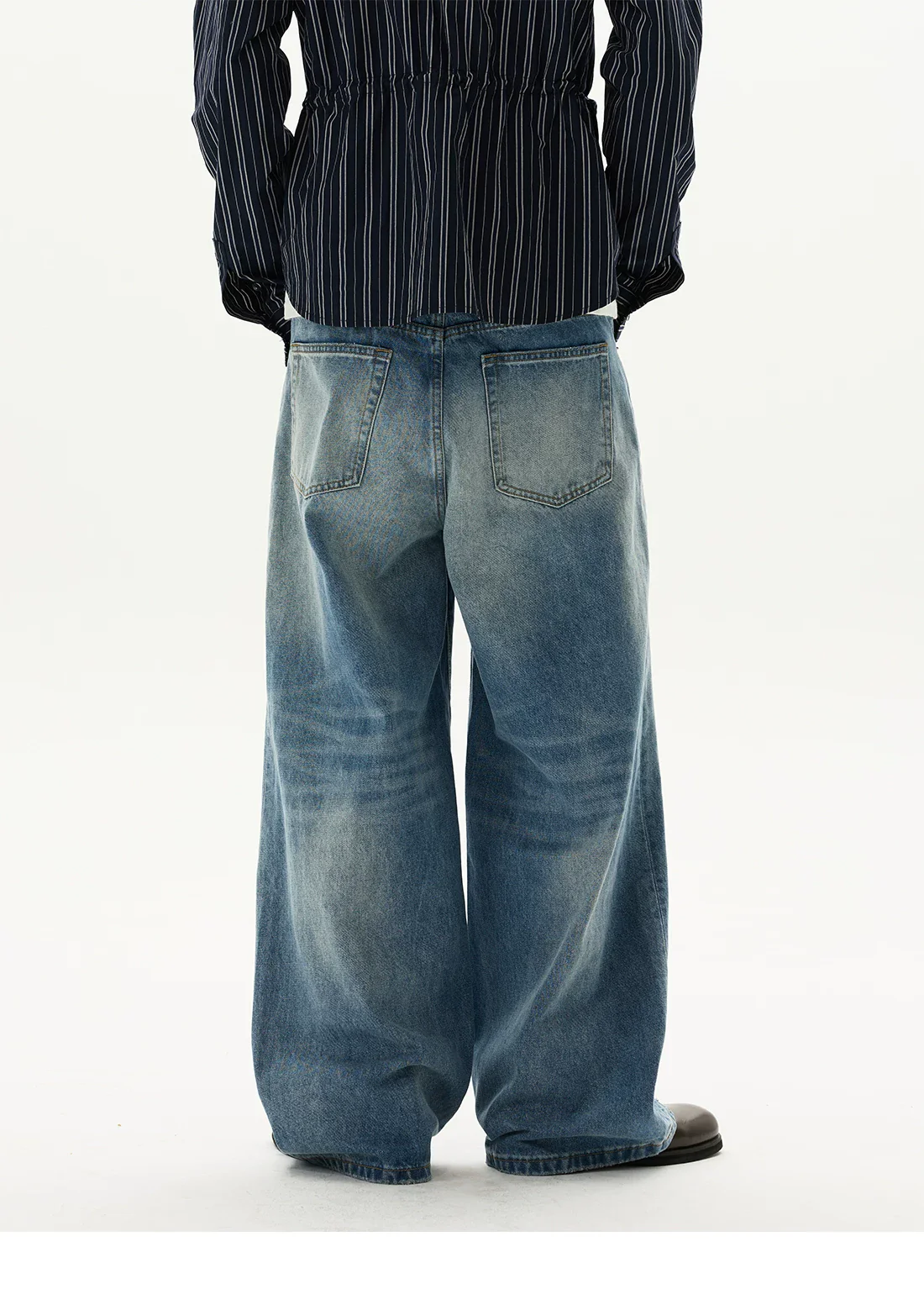 Retro Wide Leg Straight Jeans - Image 5