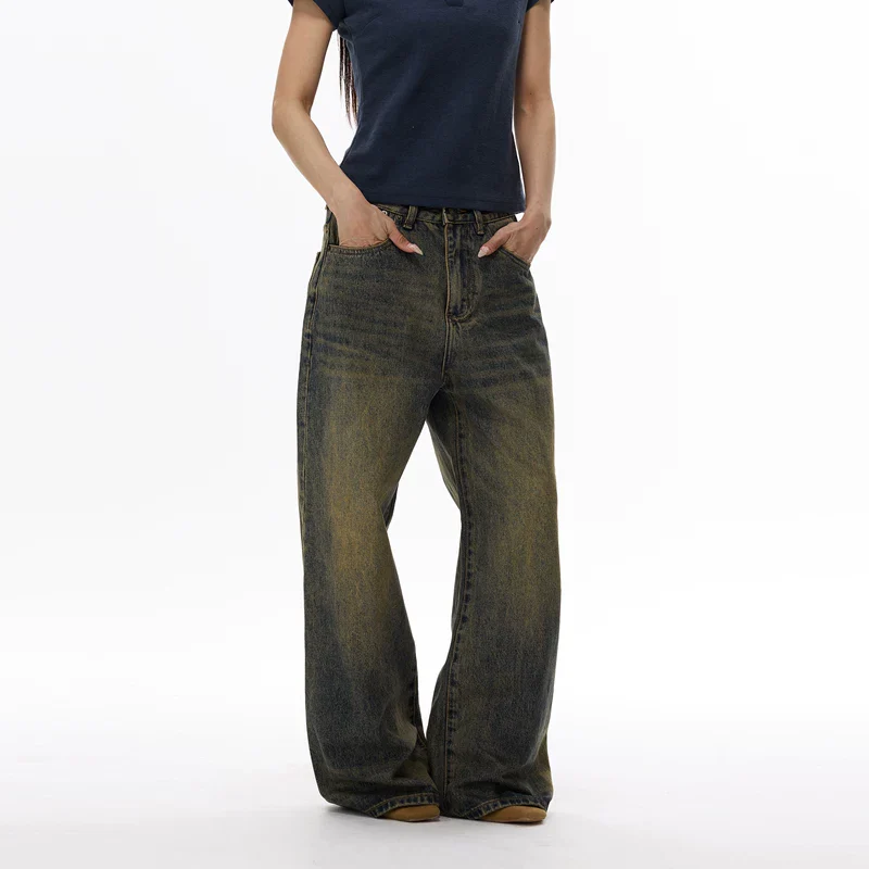 Retro Wide Leg Street Style Jeans - Image 5