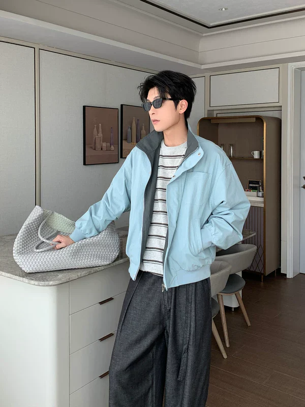 Reversible Colorblock Collar Jacket - Image 2
