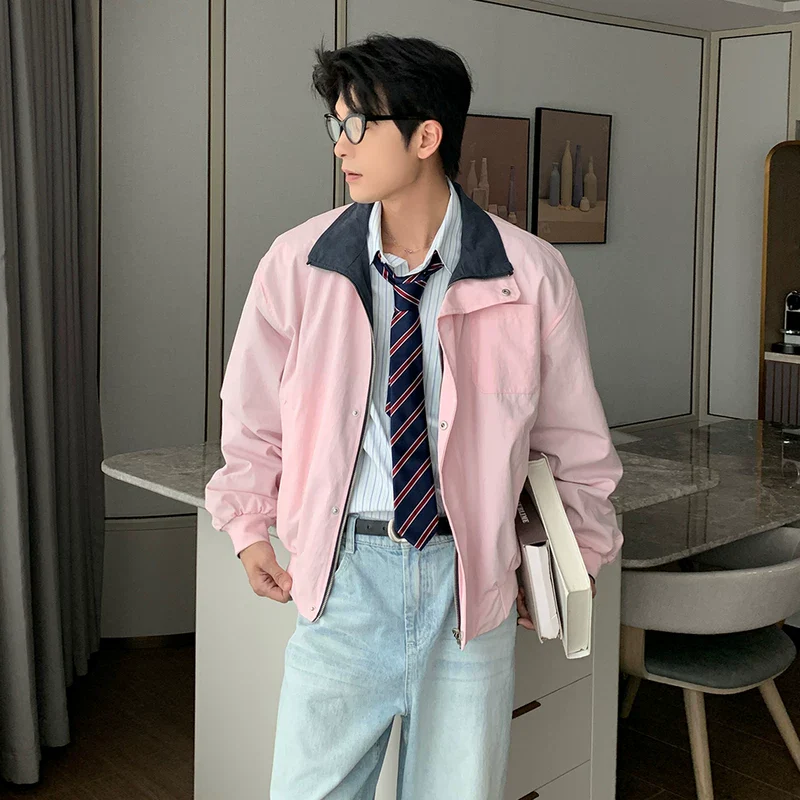 Reversible Colorblock Collar Jacket - Image 3