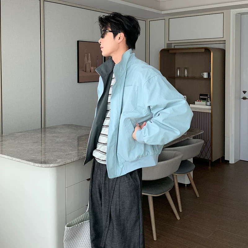 Reversible Colorblock Collar Jacket - Image 4