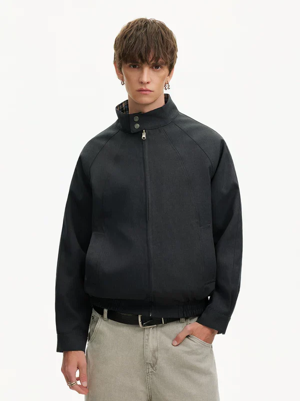 Reversible Houndstooth Collar Jacket - Image 2