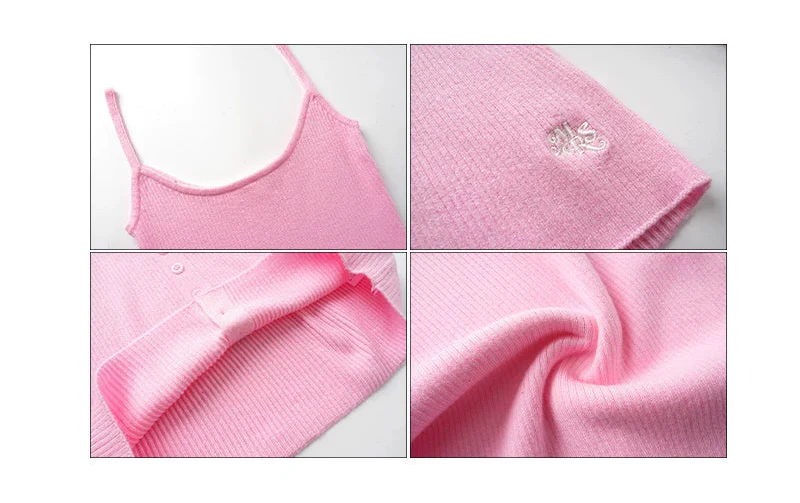 Ribbed Camisole and Button Cardigan - Image 8