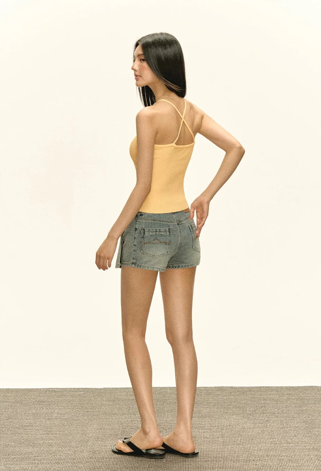 Ribbed Strappy Knit Camisole Tank - Image 8