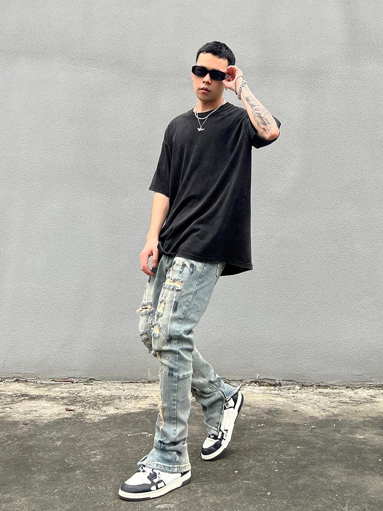 Ripped Graffiti Jeans - Image 4