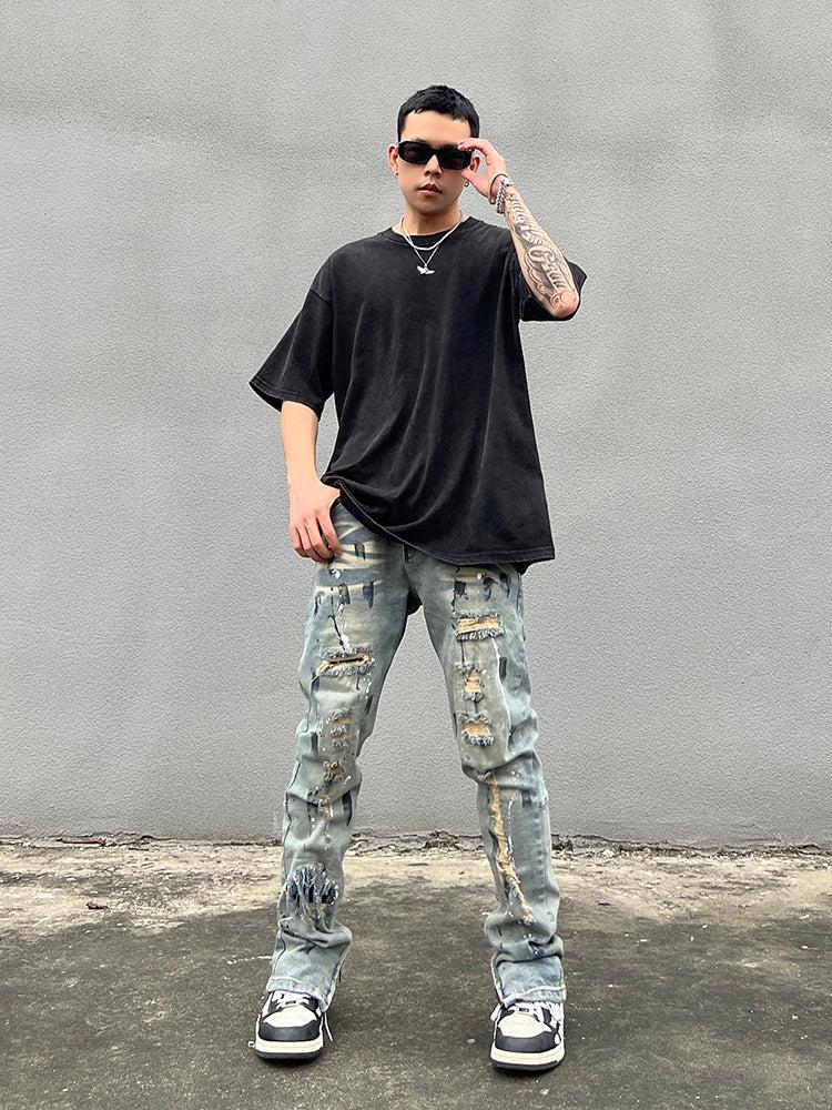 Ripped Graffiti Jeans - Image 5