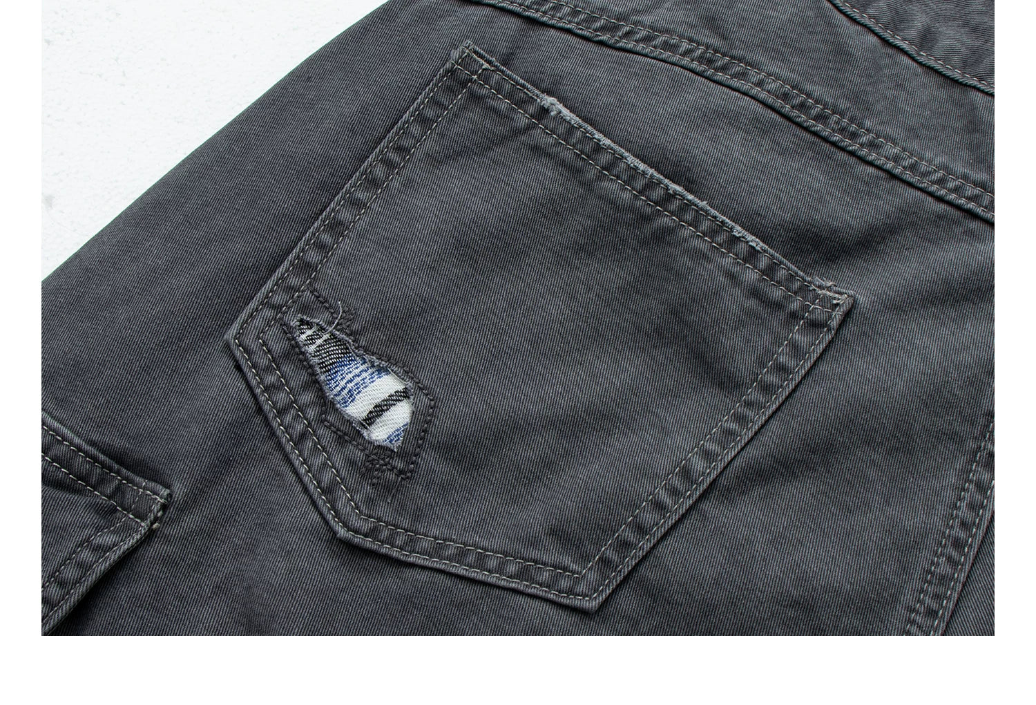 Ripped Patchwork Wide-Leg Cargo Pants - Image 10