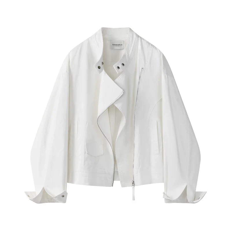 Short Asymmetrical Denim Jacket - Image 3