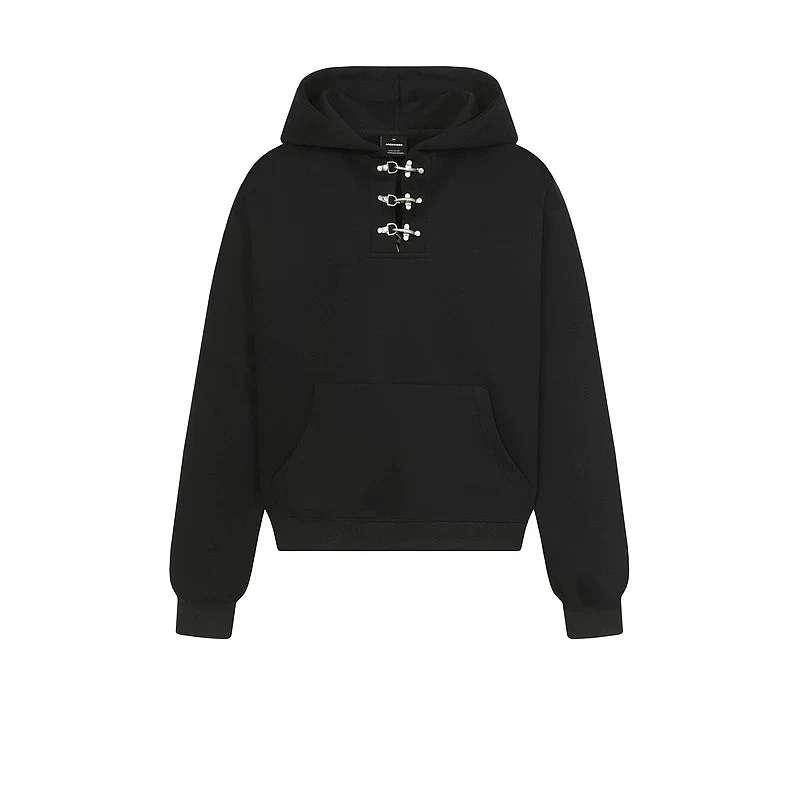 Toggle Detail Short Hooded Sweatshirt - Image 3