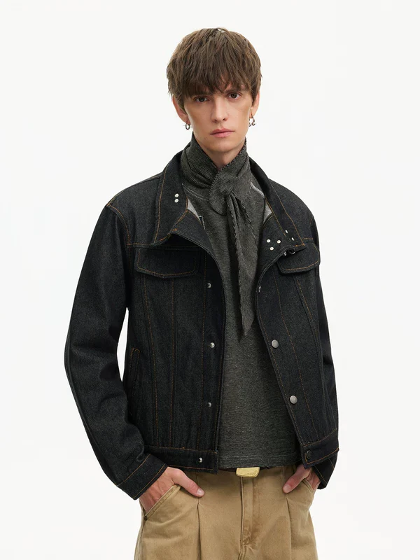 Short Retro Denim Jacket - Image 5
