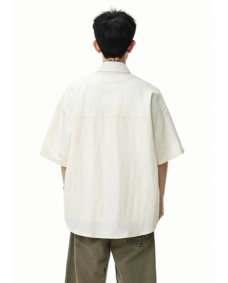 Short-Sleeve Button-Up Casual Shirt - Image 10