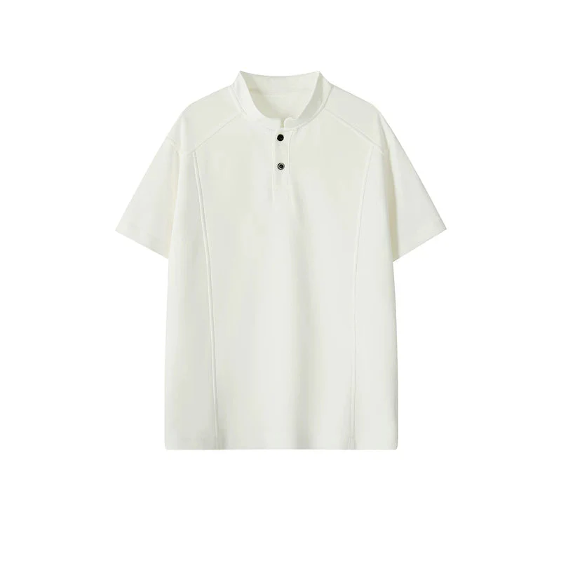 Short Sleeve Henley Pullover T-Shirt - Image 11
