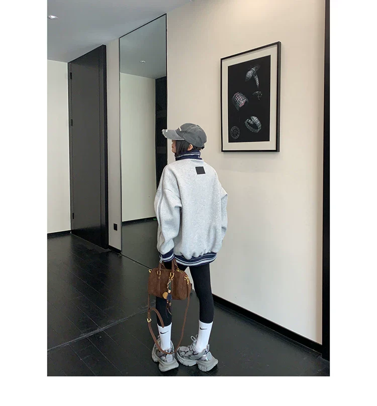 Short Stand-Collar Oversized Jacket - Image 11