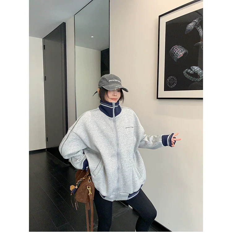 Short Stand-Collar Oversized Jacket - Image 8