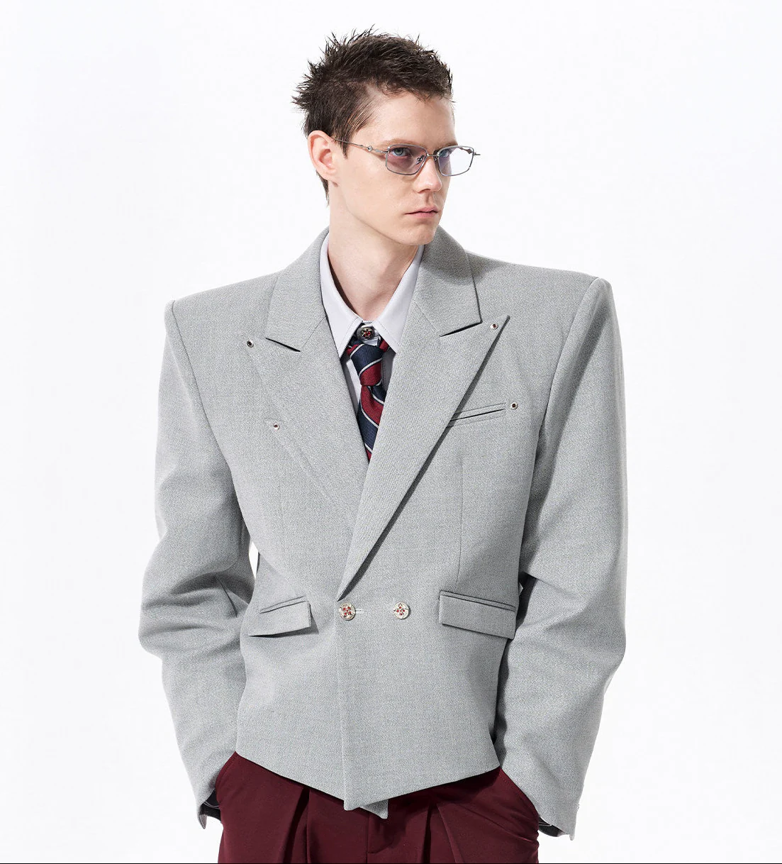 Short Tailored Suit Jacket - Image 3