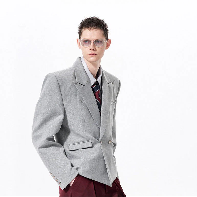 Short Tailored Suit Jacket - Image 7