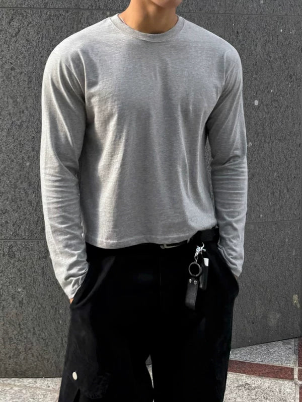 Slim Fit Crew Neck Long Sleeve Pullover - Image 5
