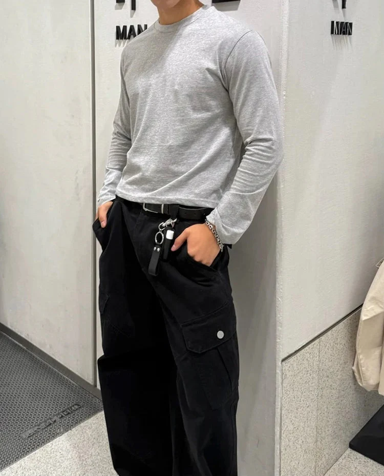 Slim Fit Crew Neck Long Sleeve Pullover - Image 7