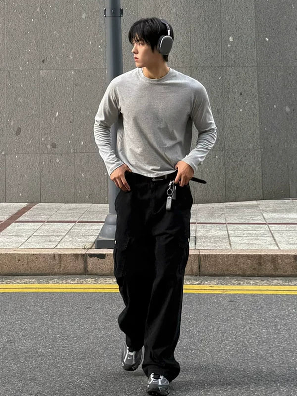 Slim Fit Crew Neck Long Sleeve Pullover - Image 8
