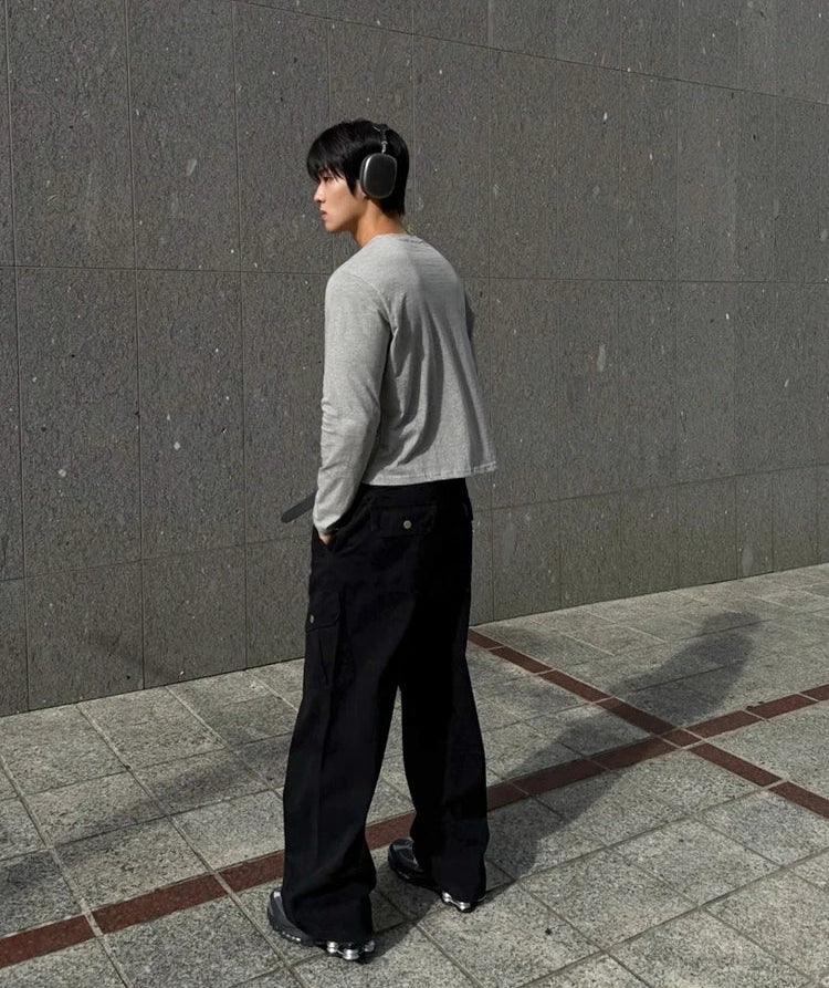 Slim Fit Crew Neck Long Sleeve Pullover - Image 9